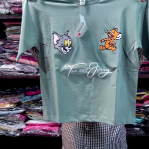 Cute Cartoon Oversized Tee – Trendy & Comfortable